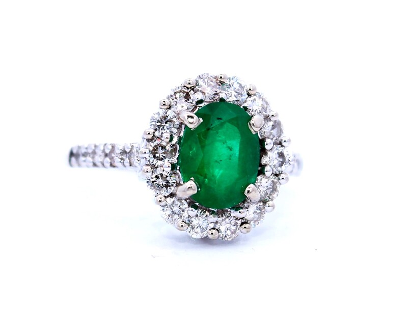 Estate Emerald And Diamond Ring